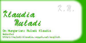 klaudia muladi business card